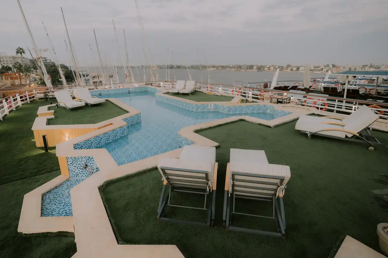 Sun deck of the MS Alma Nile Cruise Nile cruise
